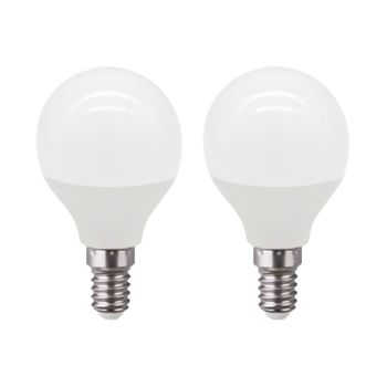 Pack 2 Bombillas Led Esférica E14 6w Equi.40w 470lm 25000h 7hsevenon Premium