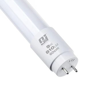 Pack X 6 Unidades Tubo Led T8 60cm 9w (=60w) 810lm Blanco Frío 6000k 25000h Sin Cebador (con X2 Extremos) Foco Iluminación Aplique Lámpara Bombilla - Nine&one Premium 9&1