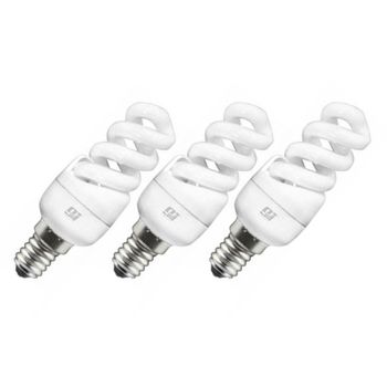 Pack X 3 Unidades Bombilla Cfl Espiral 9w E14 Micro -t2 6000h Blanco Frío 6400k Nine&one Cj.3 - Spazioluzio