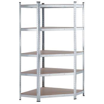 Yaheetech Estantería Metálica Galvanizada 150x70x30cm Estanterias  Almacenaje de 5 Niveles Estante Industrial de Almacenamiento para Trastero  Garaje