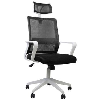 Thinia Home - Silla De Escritorio Century, Oficina, Despacho, Home Office, Respaldo Malla Transpirable, Soporte Lumbar, Reposabrazos, Altura Ajustable, Ergonómica, 67x(59-95)x(109-119)cm, Gris O Negro