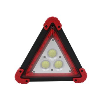 Señal De Emergencia Portátil Triángular Con 4 Modos De Iluminación Negro/rojo 7500k 20000h 7hsevenon