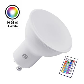 Pack X 2 Unidades 9&1 Spazioluzio - Bombilla Led Rgb+blanco Gu10 6w 470lm 25000h Con Mando Nine&one Premium