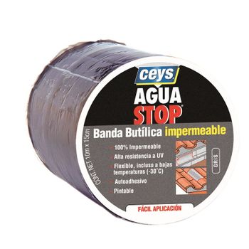 Banda Impermeabilizante Butilo Gris 15 Cm X 10 M Aguastop