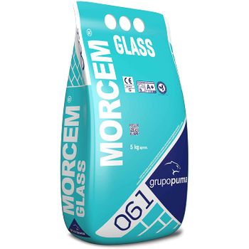 061 Morcem Glass: Mortero Especial Para La Unión De Bloques De Vidrio. Bolsa 5 Kg
