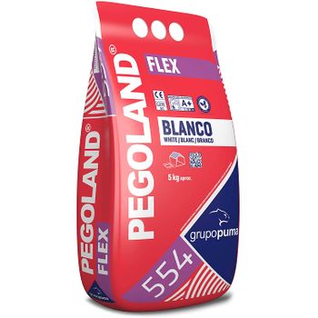 554 Pegoland Flex Blanco C2 Te S1: Adhesivo Cementoso Especial Para Piscinas, Pavimentos, Fachadas... Saco 5 Kg