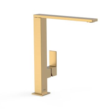 Tres 00648501om Cuadro Colors Grifo Monomando Lavabo Caño Alto Oro Mate 24k