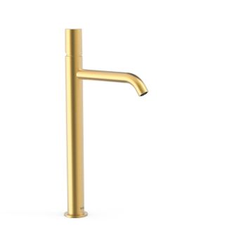 Tres 26130801om Study Grifo Monomando Xxl Caño Alto Para Lavabo Color Oro Mate 24k