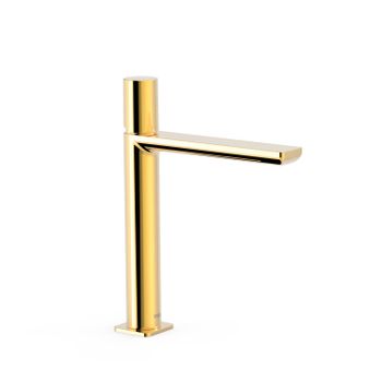 Tres 20020304or Loft Grifo Monomando Caño Alto Para Lavabo Color Oro 24k