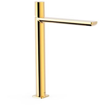 Tres 20020306or Loft Grifo Monomando Xxl Caño Alto Para Lavabo Color Oro 24k