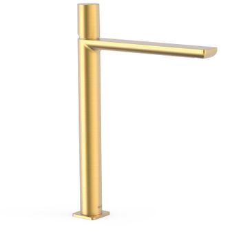 Tres 20020306om Loft Grifo Monomando Xxl Caño Alto Para Lavabo Color Oro Mate 24k