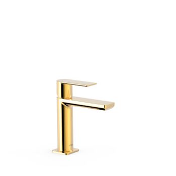 Tres 20010301or Loft Grifo Monomando Para Lavabo Color Oro 24k