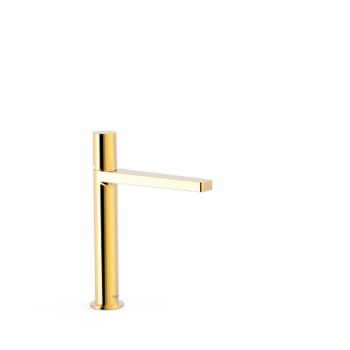 Tres 21120302or Project-tres Grifo Monomando Caño Alto Para Lavabo Color Oro 24k