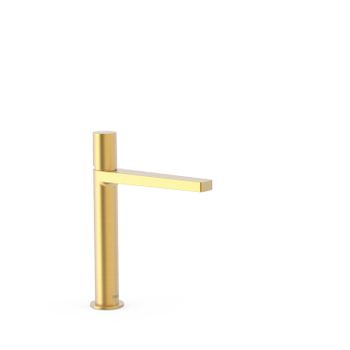 Tres 21120302om Project-tres Grifo Monomando Caño Alto Para Lavabo Color Oro Mate 24k