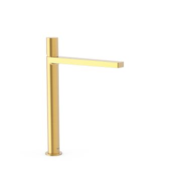 Tres 21180302om Project-tres Grifo Monomando Xxl Caño Alto Para Lavabo Color Oro Mate 24k