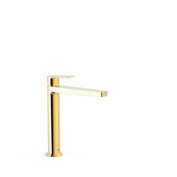 Tres 21120301or Project-tres Grifo Monomando Caño Alto Para Lavabo Color Oro 24k