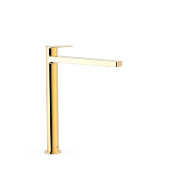 Tres 21180301or Project-tres Grifo Monomando Xxl Caño Alto Para Lavabo Color Oro 24k