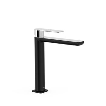 Tres 20020303ne Loft Grifo Monomando Caño Alto Para Lavabo Color Negro-cromo