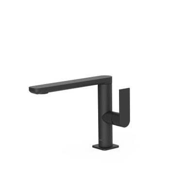 Tres 20020501nm Loft Grifo Monomando Con Maneta Lateral Para Lavabo Color Negro Mate