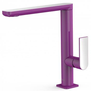 Tres 20020502vi Loft Colors Grifo Monomando Lavabo Vertical Violeta