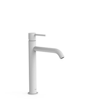 Tres 26230701bm Study Grifo Monomando Caño Alto Para Lavabo Color Blanco Mate