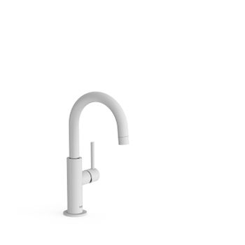 Tres 26290403bm Study Grifo Monomando Con Maneta Lateral Para Lavabo Color Blanco Mate