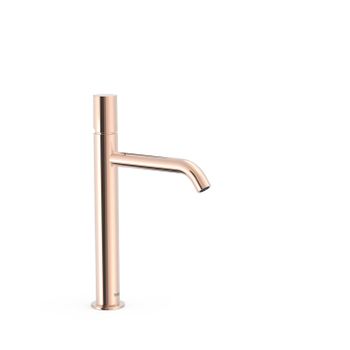 Tres 26130701op Study Exclusive Grifo Monomando Alto Para Lavabo Oro Rosa 24k