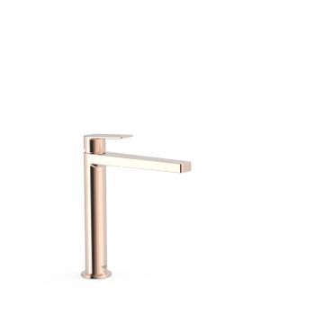 Tres 21120301op Project-tres Grifo Monomando Alto Para Lavabo Oro Rosa 24k