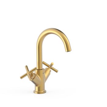 Tres 28310301om Mont Blanc Grifo Bimando Lavabo Color Oro Mate 24k