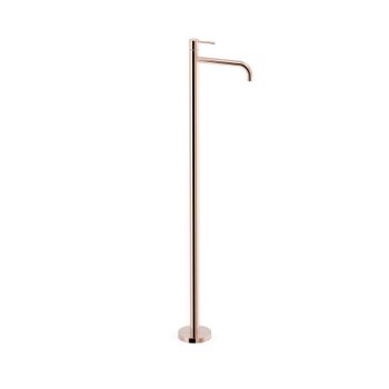 Tres 26285305op Study Exclusive Grifo Monomando Con Toma A Suelo Para Lavabo Oro Rosa 24k