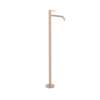 Tres 26285305opm Study Exclusive Grifo Monomando Con Toma A Suelo Para Lavabo Oro Rosa