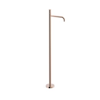 Tres 26285306op Study Exclusive Grifo Monomando Con Toma A Suelo Para Lavabo Oro Rosa 24k