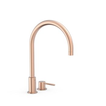 Tres 26110501opm Study Exclusive Grifo Monomando De Repisa Para Lavabo Oro Rosa Mate