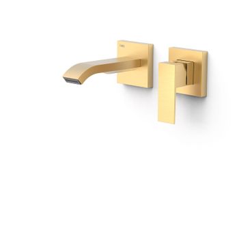 Tres 00630023om Cuadro Pieza Vista Para Cuerpo Empotrado De Lavabo Color Oro Mate 24k