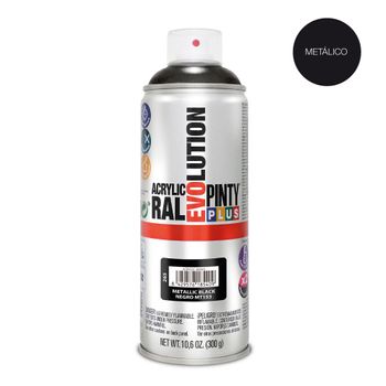 Pintura En Spray Pintyplus Evolution Metalizada 520cc Negro Mt153