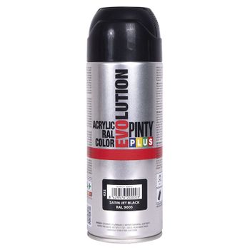 Pintura Spray Acrilico Negro Satinado 400ml