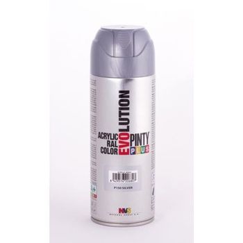 Pintura Spray Pinty Plus Plata Brillante Ev150 520ml.