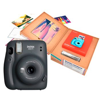 Fujifilm Instax Mini 11 Charcoal / Cámara Instantánea / Bundle Grandes Aventuras