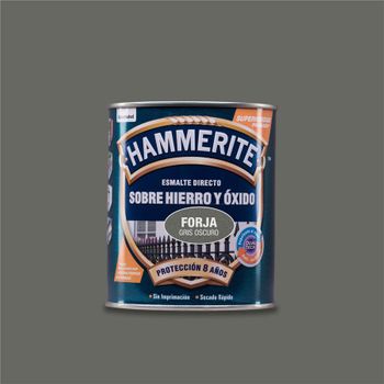 Esmalte Directo Sobre Hierro Y Óxido Hammerite Forja Gris Oscuro 2.5l