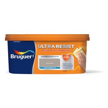 Pintura Plastica Antimanchas Gris Bronce 4 L - Ultraresist..