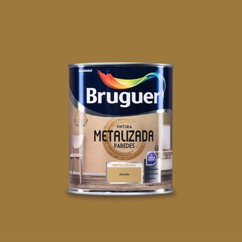 Brug Pintura Metaliza Paredes Dorado 1 L - Bruguer