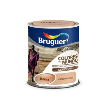 Pintura Plástica Kenia Marron - Colores Del Mundo 750 Ml 975091433..