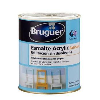 Esmalte Acrílico Multisuperficie Bruguer Satinado Blanco Permanente 4l