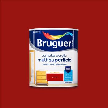 Esmalte Acrílico Multisuperficie Bruguer Satinado Granada 750ml