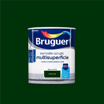 Esmalte Acrílico Multisuperficie Bruguer Brillante Verde Mayo 750ml