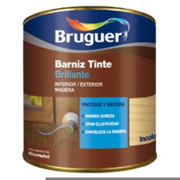 Barniz Tinte Interior/exterior Bruguer Brillante Caoba 250ml