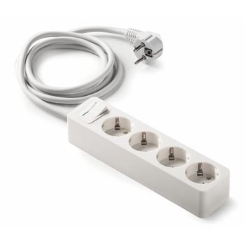 Clavija enchufe macho T/T goma blanca 1104-B Famatel > electricidad > bases  y clavijas aéreas