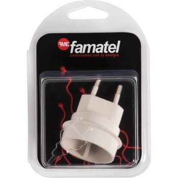 Adaptador Electricidad 10a-250v 100x145x55 Blanco Policarbonato Famatel