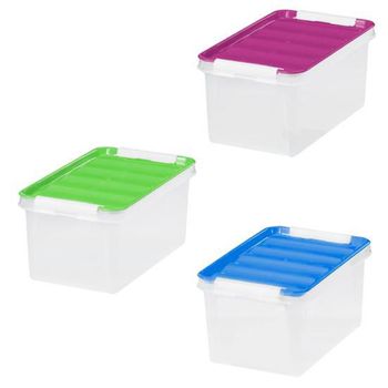 Contenedor Con Tapa Great Plastic 32,5 X 22 X 16 Cm 9l Colores Surtido