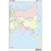 Paq/50 Mapas Asia Político Mudos En Color
